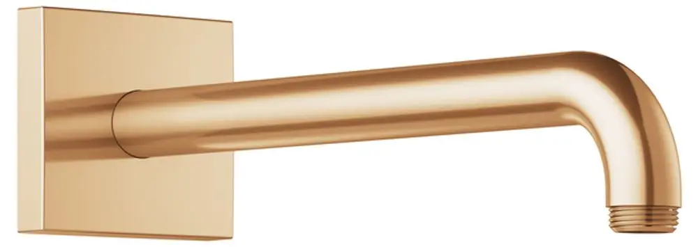 Keuco Wandbrausearm in gebürstetem Bronze-Finish, mit gerade verlaufendem Design und wandseitigem Anschluss.
